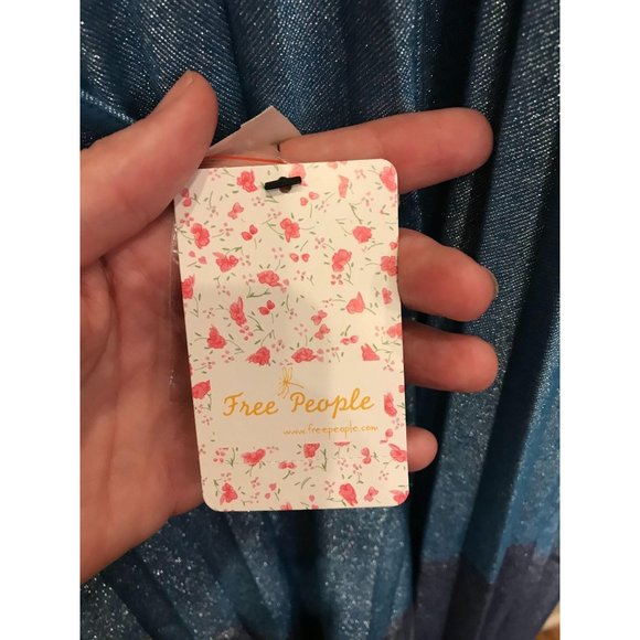 Free People Pleated Love Mini Dress blue purple sp - Picture 13 of 15